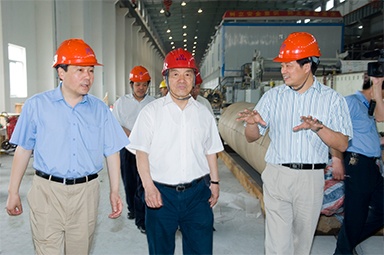 2007年5月25日，時任全國政協(xié)常委、經(jīng)濟委員會副主任、中國包裝聯(lián)合會會長石萬鵬一行來公司視察